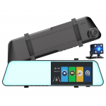 Telecamera per auto Dashcam LKM Security con specchio retrovisore integrato Alta Risoluzione FULL HD 170° schermo 5.5 pollici Touch screen