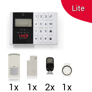KIT Lite M2C Antifurto Allarme Casa LKM Security Kit Wireless Senza Fili Controllabile da Cellulare. Menù con Sintesi Vocale in Italiano e Manuale in Italiano