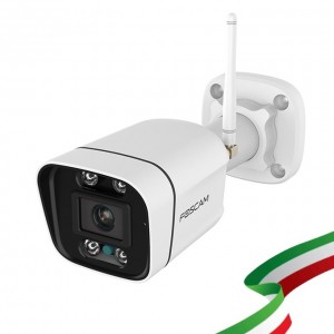 Telecamera IP Spotlight Foscam V5P Wi-Fi 2.4/5Ghz con faro LED e sirena integrati, 5 Megapixel