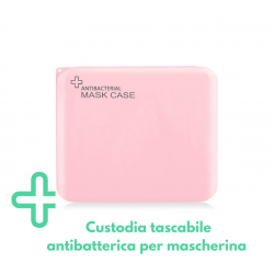 Contenitore porta mascherina portatile antibatterico rosa