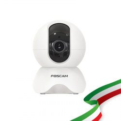 [ RICONDIZIONATA ] Foscam X3 Telecamera IP Motorizzata da interno WiFi 3 MP con audio integrato compatibile con Alexa e Google Home colore Bianco