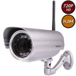 Foscam FI9804W 1 Megapixel HD H.264 Wireless Waterproof con Filtro IR-Cut - 15 Metri e Lente da 2.8mm (70° Gradi)