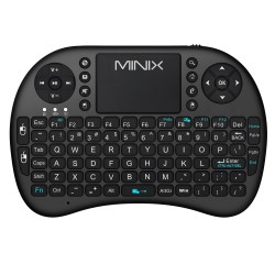Mini tastiera wireless ergonomica con mouse touchpad Colore Nero Minix