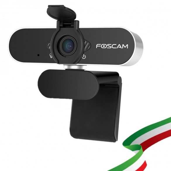 [IDEALE VIDEOCHIAMATE / CONFERENZE] Webcam Grandangolo USB 1080P Foscam W21 con microfono integrato e coperchio privacy! [Novità 2021]