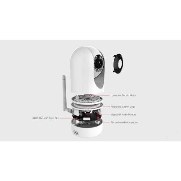 [ RICONDIZIONATA ]  Foscam R2 Motorizzata 2 Megapixel Full-HD1080P H.264 Wireless/Cavo con Filtro IR-Cut - 8 Metri 110°