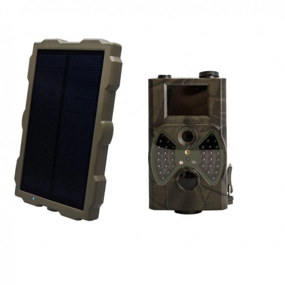 Telecamera Infrarossi Fototrappola LKM Security® GPRS GSM MMS 12 Megapixel con Pannello solare 
