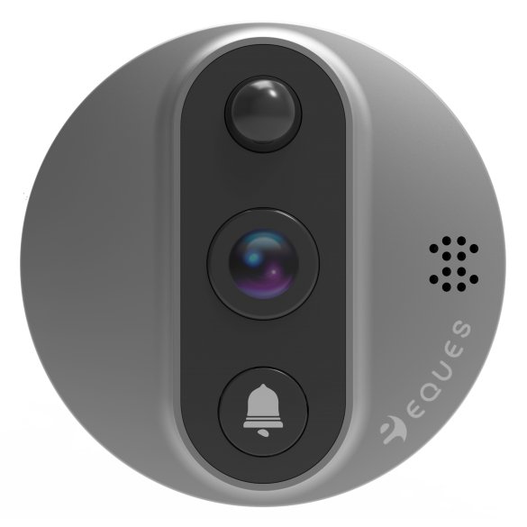 Eques Veiu Mini 3S Spioncino Porta con Display 4,3 pollici con Telecamera 1.3 Megapixel Wi-Fi Colore Argento