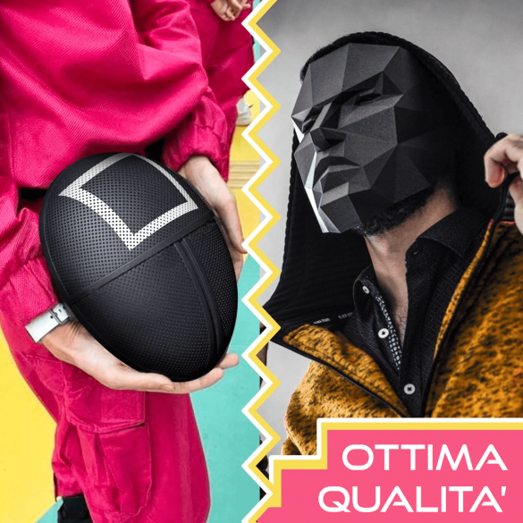 Squid Game Maschera Qualità Premium Simbolo Triangolo misura 25X18X9 Maschera Da Gioco Di Ruolo