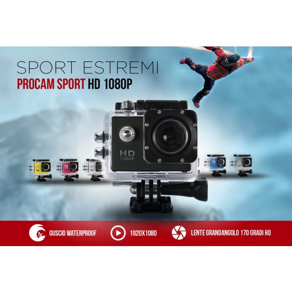 ActionCam HD LKM 1080P  Impermeabile con Slot MicroSD e Micro USB per riprese sportive e professionali 
