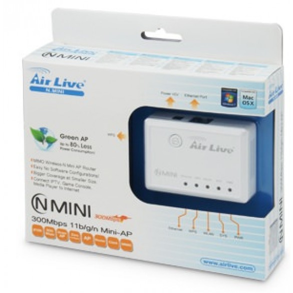 Airlive N.MINI Mini Access Point  300Mbps 11/b/g/n 