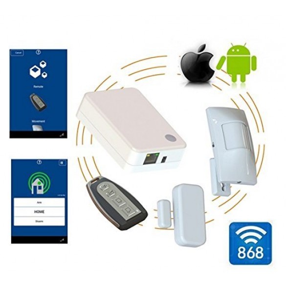 Antifurto casa negozio LKM AX-780 P2P  WiFi sensori  wireless 868Mhz gestibile da smartphone