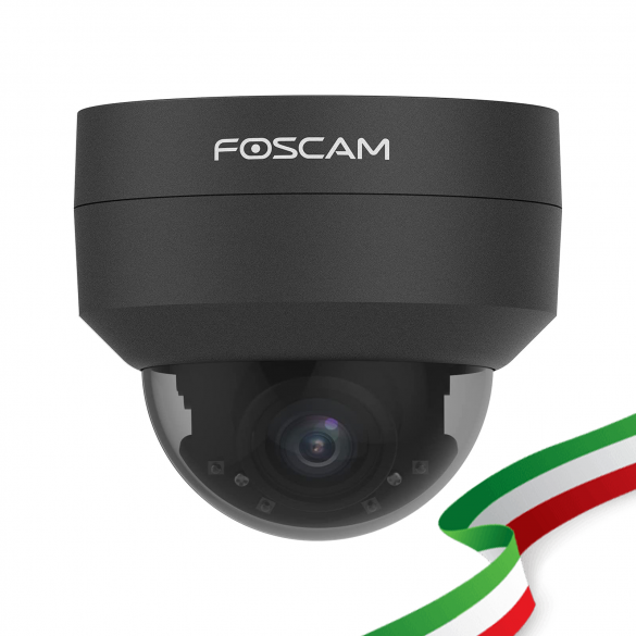 [ANTIVANDALO / ESTERNI] D4Z Telecamera IP da esterno Motorizzata Foscam Wifi 4 megapixel 1080P Antivandalo Colore Nero