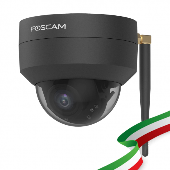 [ANTIVANDALO / ESTERNI] D4Z Telecamera IP da esterno Motorizzata Foscam Wifi 4 megapixel 1080P Antivandalo Colore Nero