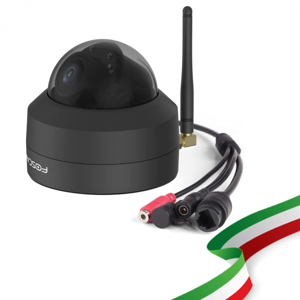 [ANTIVANDALO / ESTERNI] D4Z Telecamera IP da esterno Motorizzata Foscam Wifi 4 megapixel 1080P Antivandalo Colore Nero