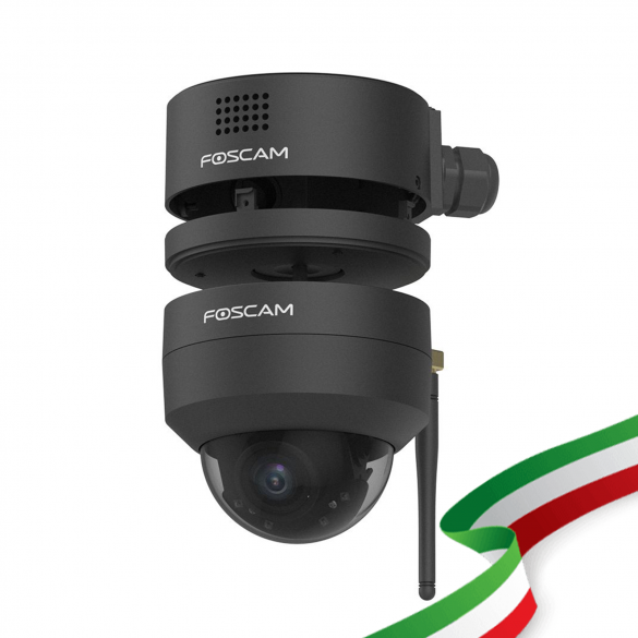 Supporto Telecamera con sistema audio integrato FABD4 Foscam box copricavi per D4Z colore Nero