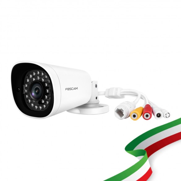 Foscam G4EP Telecamera IP PoE da Esterno Bullet 4 Megapixel 112° Colore Nero Compatibile con Alexa