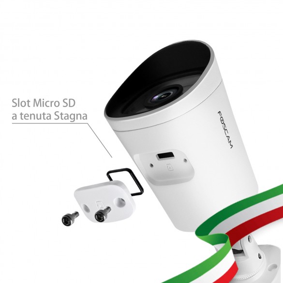 [ RICONDIZIONATA ] Telecamera Foscam FI9902P 2 Megapixel Full HD1080P H.264 Wireless/Cavo con Visione Notturna 20 Metri Compatibile con Alexa