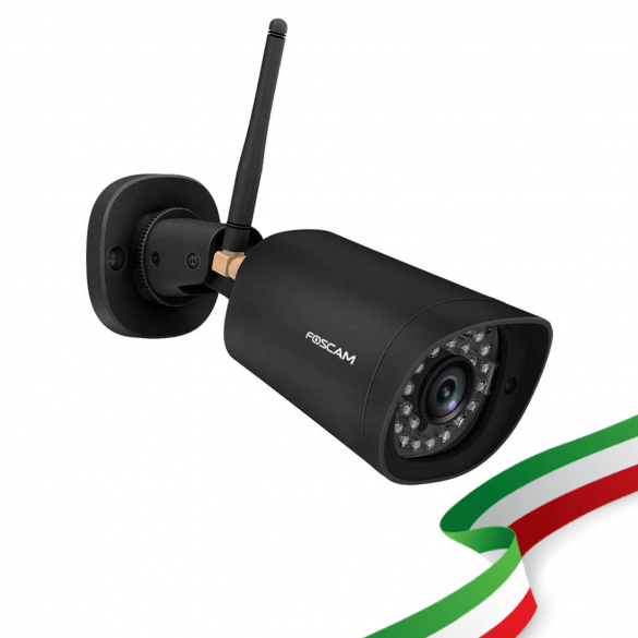 Foscam FI9902P 2 Megapixel Full HD1080P H.264 Wireless/Cavo con Visione Notturna 20 Metri Compatibile con Alexa Colore NERO