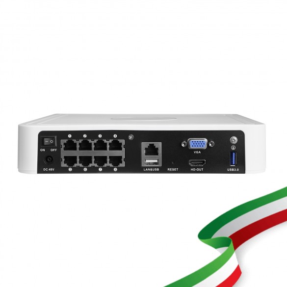 [ RICONDIZIONATO ] Network Video Recorder PoE Foscam FN7108E 8 canali con 8 porte PoE con funzione P2P