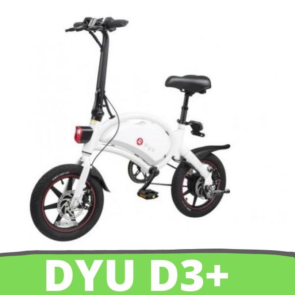 [FATTURA ITALIA] DYU D3 Plus. E-Power bike-Assistita bicicletta Elettrica 36V 10AH bici elettrica con 14 pollici pneumatici 250W 25Kmh Bonus Mobilità / Colore Bianco