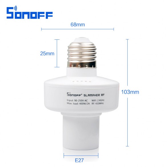 Adattatore Lampada Wifi per Smart Home Smart Adapter Sonoff E27