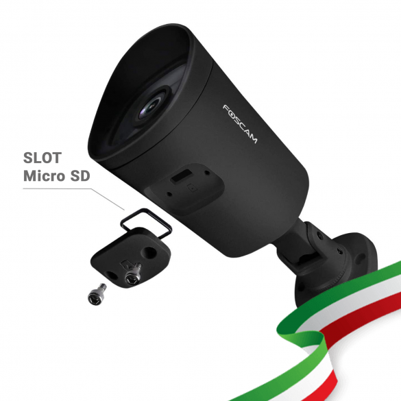 Foscam G4P 4 Megapixel  2K H.264 Wireles/Cavo con visione notturna 20 Metri Compatibile con Alexa Colore Nero