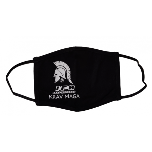 Mascherina in tessuto 100% cotone Krav Maga Taglia L XL NO DPI-NO DM Produzione Italiana Colore Nero 