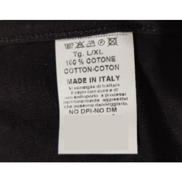 Mascherina in tessuto 100% cotone Krav Maga Taglia L XL NO DPI-NO DM Produzione Italiana Colore Nero 