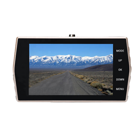 Telecamera per auto Full HD 1080P ampio angolo di visione 170° con display 4 pollici G-Sensor con retrocamera