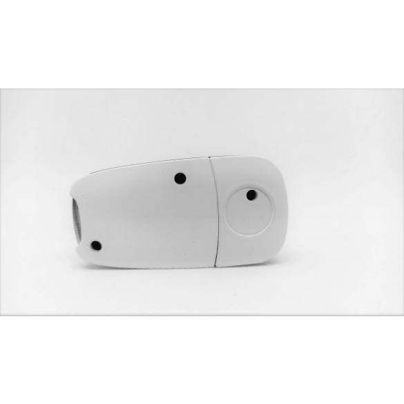 Telecamera nascosta con chiave per auto con adesivo BMW, Mini telecamera spia a catena HD 1920 * 1080P Sistema di sorveglianza di sicurezza DVR KC-14 A12, Colore Bianco