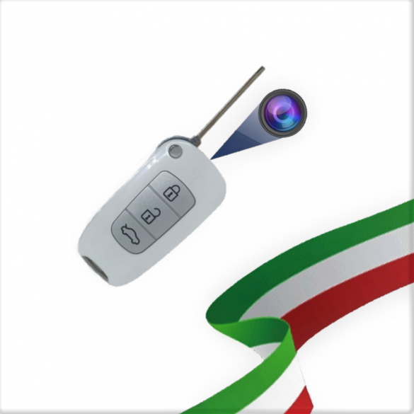 Telecamera nascosta con chiave per auto con adesivo BMW, Mini telecamera spia a catena HD 1920 * 1080P Sistema di sorveglianza di sicurezza DVR KC-14 A12, Colore Bianco