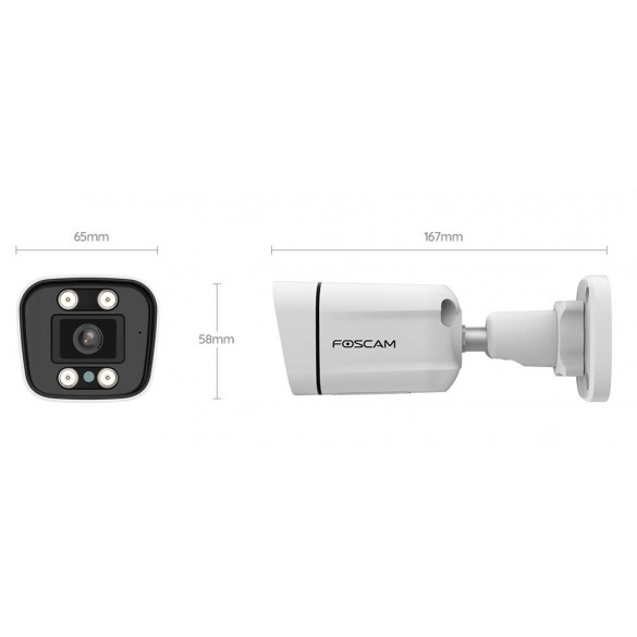 [ RICONDIZIONATA ] Telecamera IP Spotlight Foscam V8EP con faro LED e sirena integrati, 8 Megapixel POE