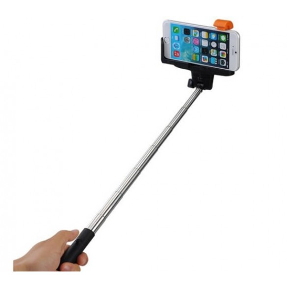 Selfie Stick Wireless, Monopiede Bluetooth Universale con Asta Estendibile per iPhone 6/ 6 plus/ 5/ 5s, Samsung s5/ S4/ Note 3, ecc. (HD-P7 Nero)