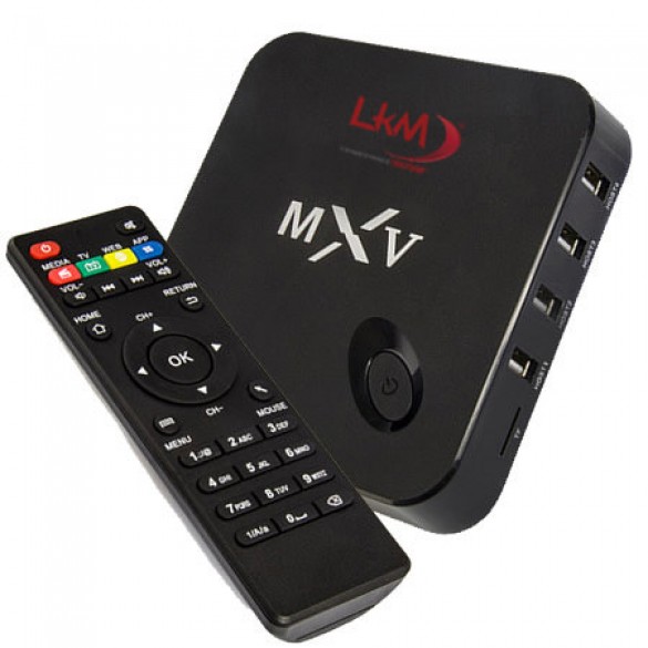 LKM Android mini PC MXV Quad-core  TV Box  1GB di RAM, OTG HDMI DLNA WIFI 8GB 