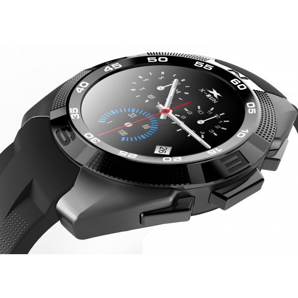 Smartwatch Bluetooth LKM Security con funzione cardiofrequenzimetro contapassi Colore Nero
