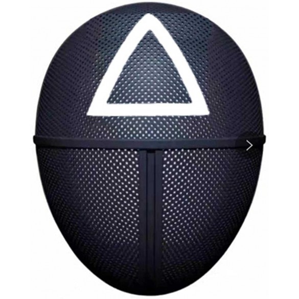 Squid Game Maschera Qualità Premium Simbolo Triangolo misura 25X18X9 Maschera Da Gioco Di Ruolo