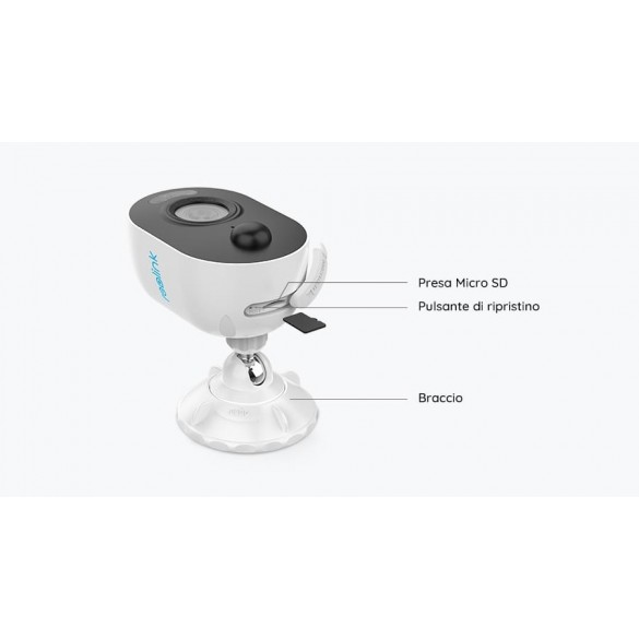 Telecamera da esterno SpotLight 1080P Wifi con faretto LED incorporato Reolink Lumus con audio integrato
