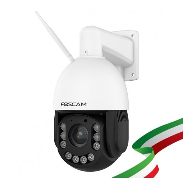 Telecamera IP da esterno Foscam SD4H WiFi 2K/4MP Auto Tracking / Rilevamento veicoli PTZ con zoom ottico 18x audio integrato