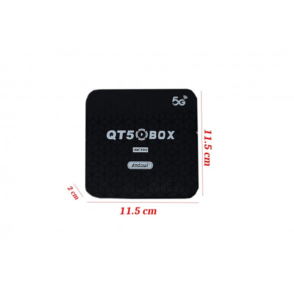 TV Box QT5 5G 4K HDR Android Ultra HD WIFI: 2.4GHz/5GHz Supporto HDMI 2GB + 16GB Bluetooth 5.0 Porta l'Intrattenimento a Casa con lo Smart TV Box