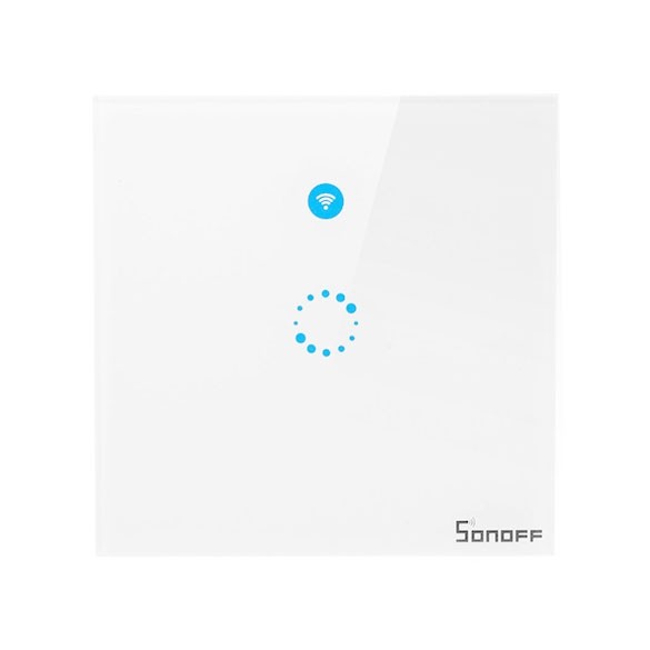 Interruttore Smart Home Sonoff a 1 posizione Touch Panel Wi-Fi telecomando 433Mhz Smart Switch a muro Bianco