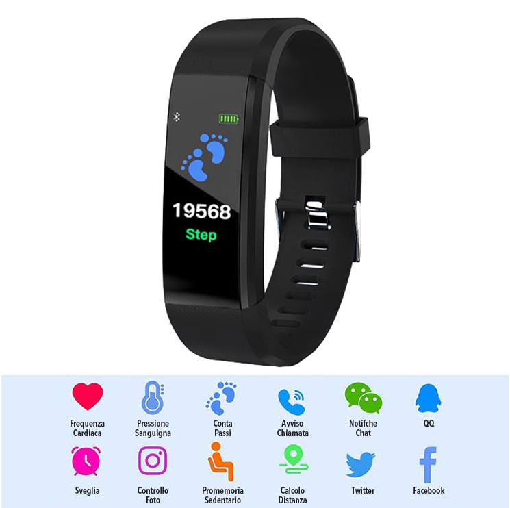 Smart Watch LKM Security nero