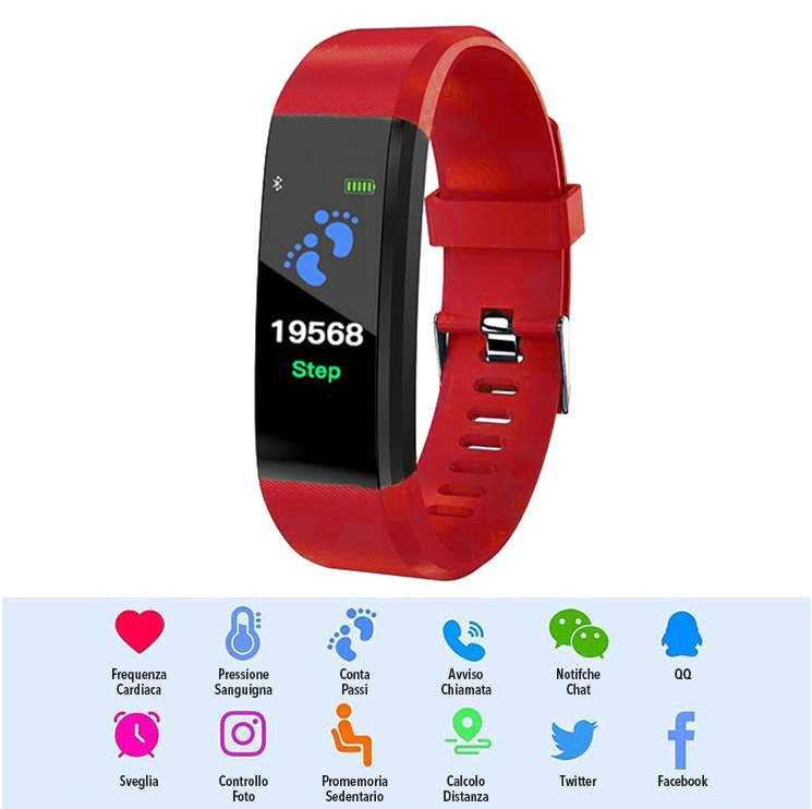 Smart Watch LKM security rosso