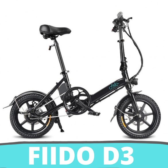 [FATTURA ITALIANA / BONUS] FIIDO D3 Bicicletta Elettrica Pieghevole con 250W Motore velocità Massima 25KM/H E-Bike Nero 7.8Ah