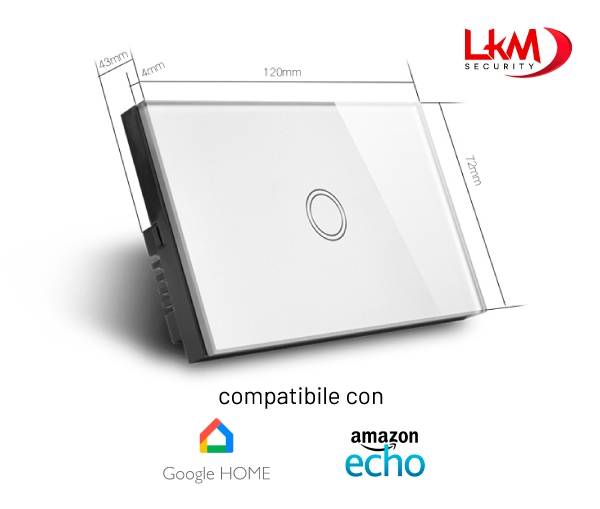 interruttore luci Smart Home WiFi - dimensioni