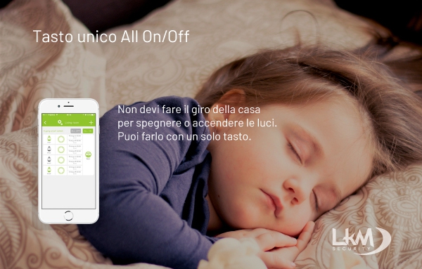 interruttore luci Smart Home WiFi - tasto on all/on off