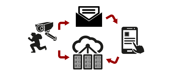 LookCloud ti avvisa se qualcosa si muove, e accedi alle registrazioni via Internet anche da Smartphone e Tablet con app dedicate.